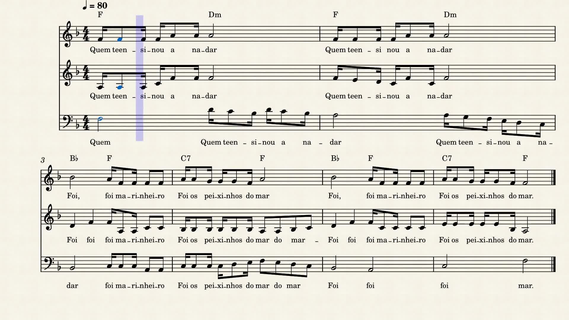 Marinheiro - Música Popular Tradicional Brasileira (arranjo a 3 vozes)