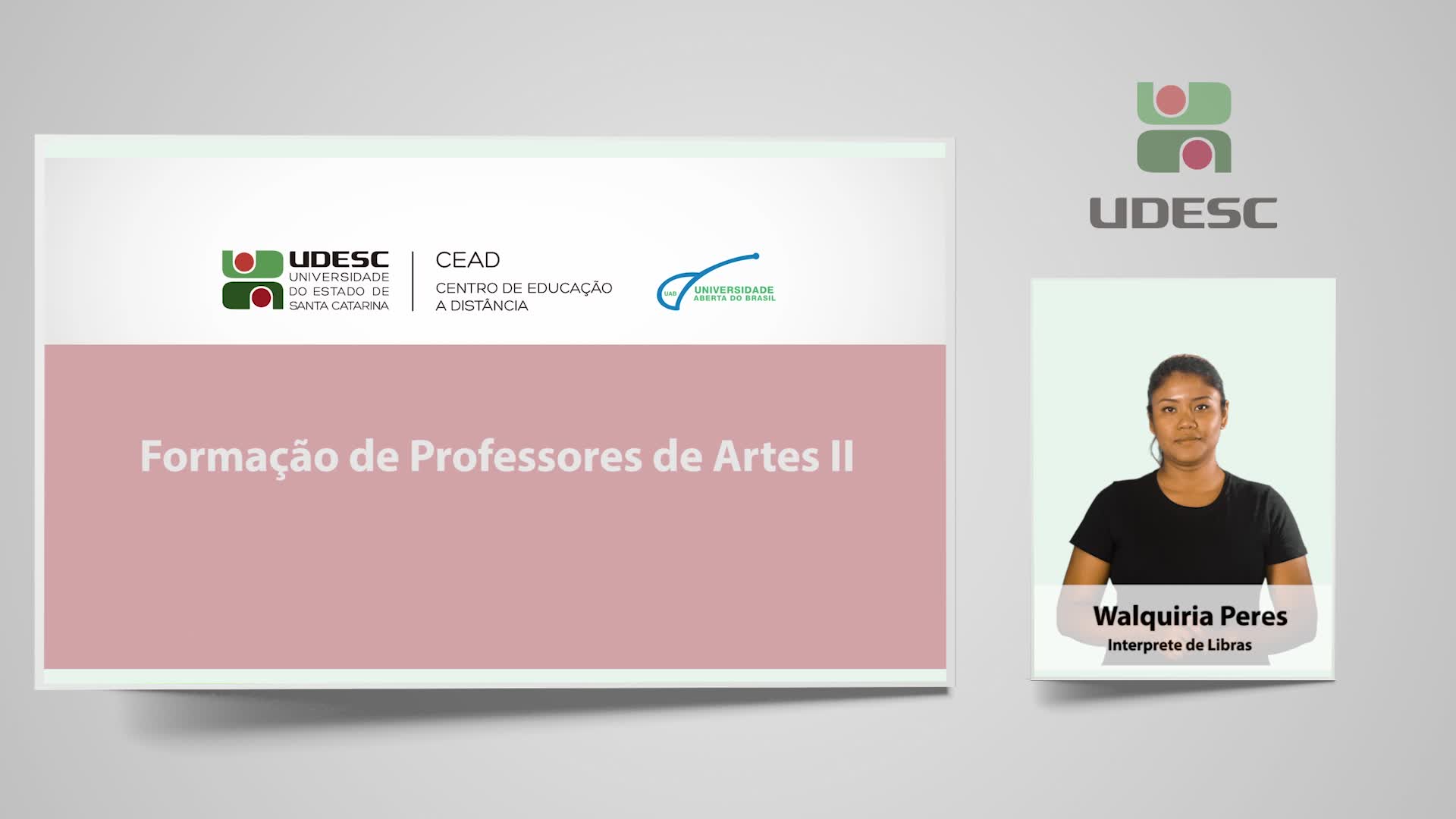 Formação de Professores de Arte II (Libras)