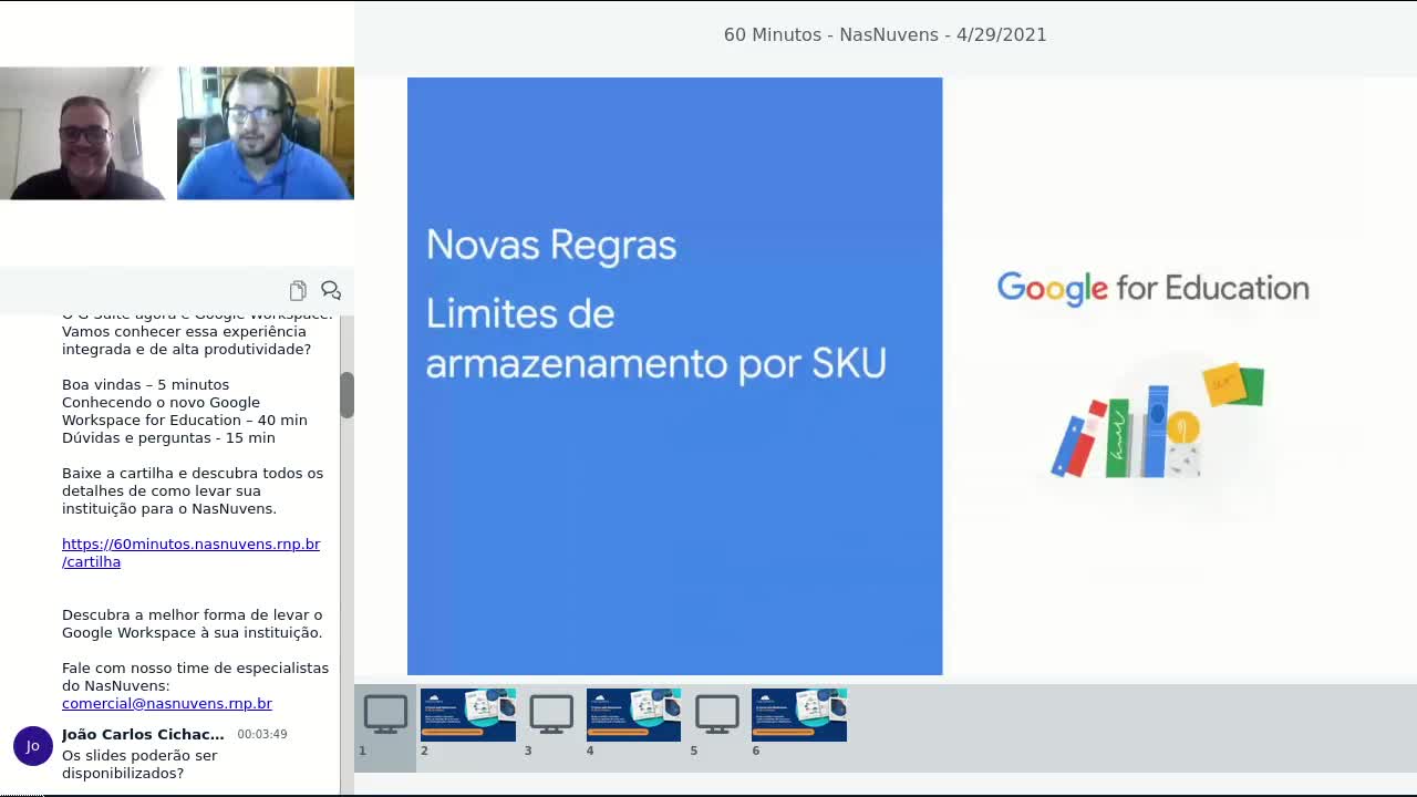 60 Minutos NasNuvens - Google Workspace for Education-1