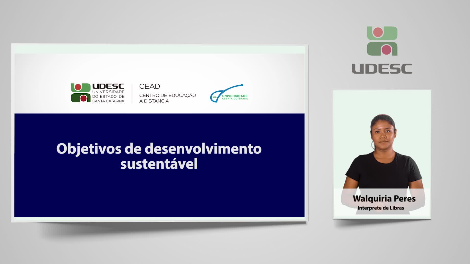 Objetivos de desenvolvimento sustentável (Libras)
