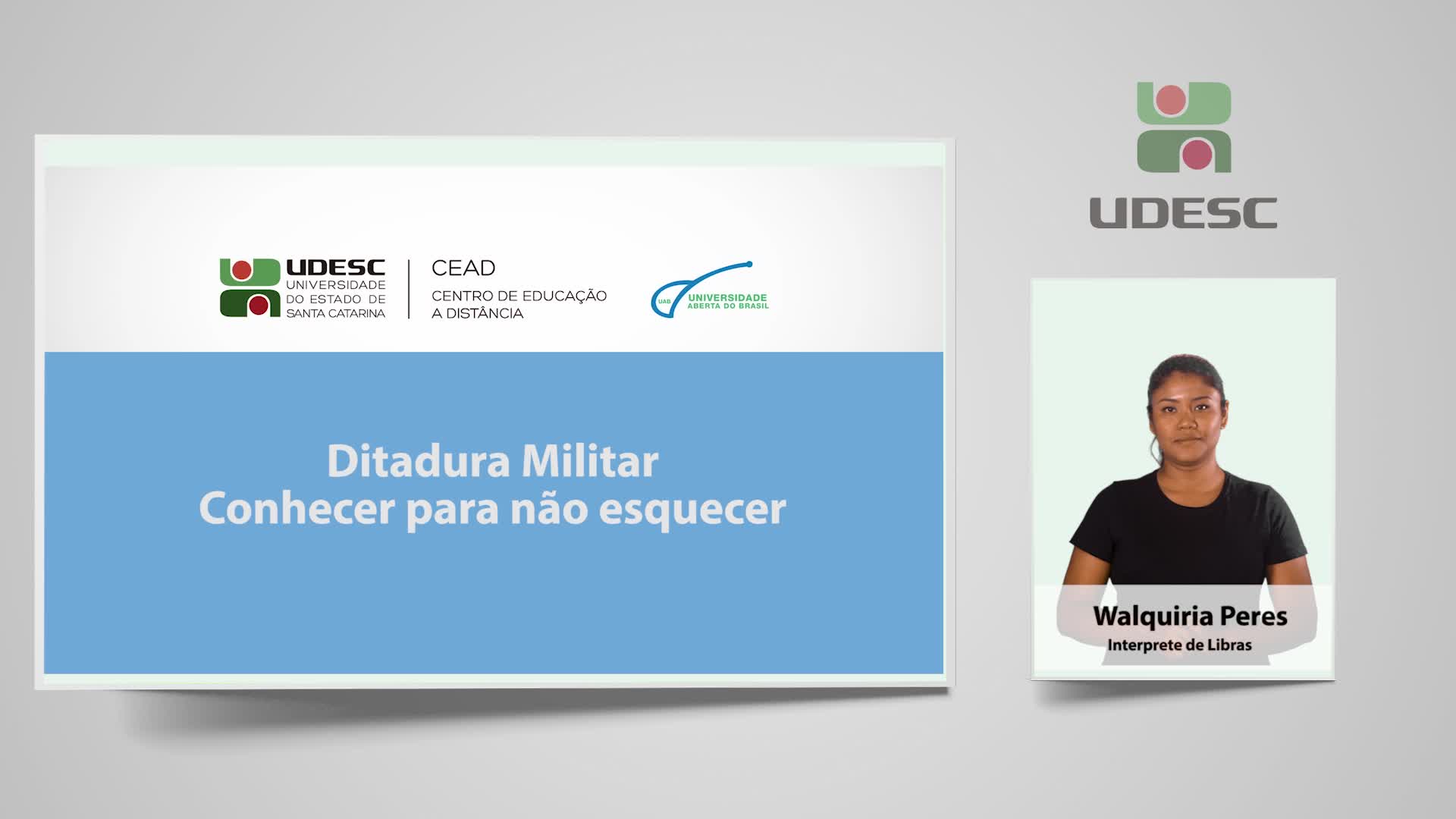 Ditadura Militar- conhecer para não esquecer (Libras)