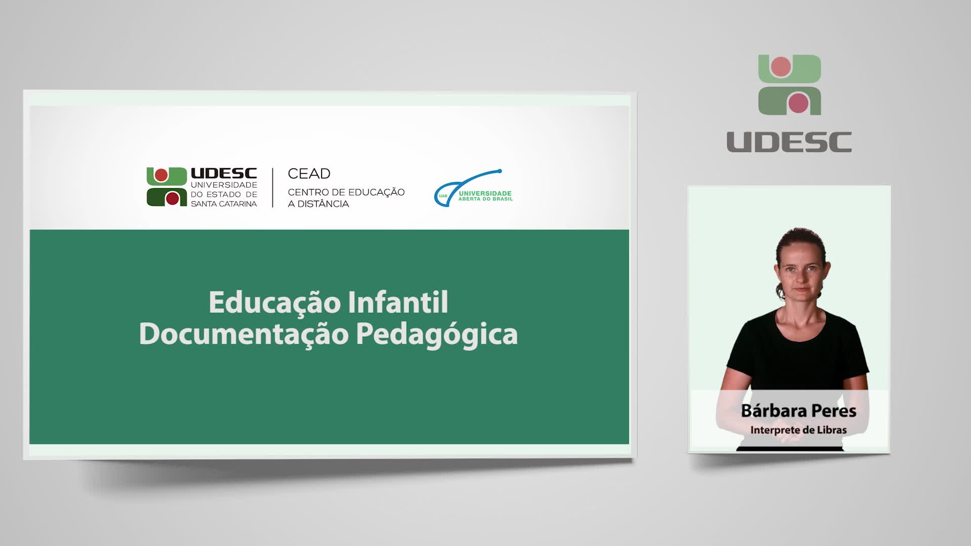 Educação Infantil Documentação Pedagógica (Libras)
