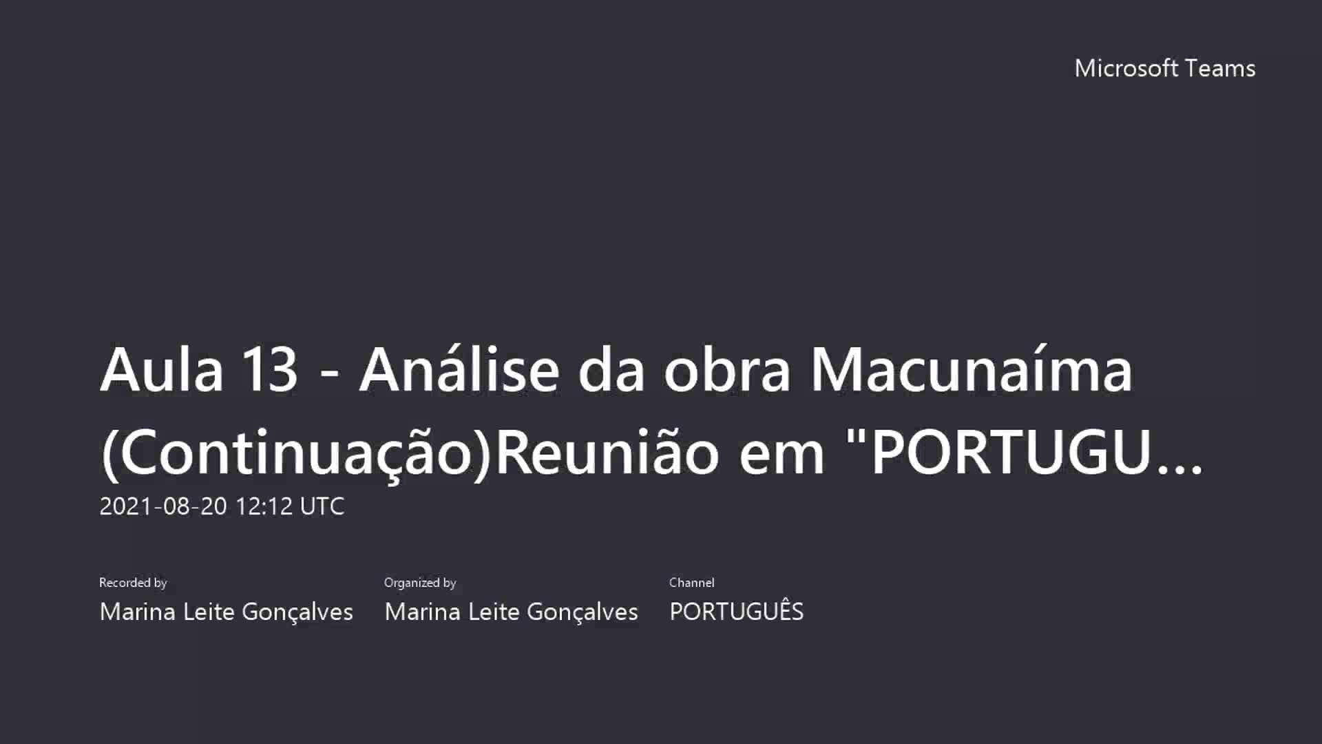 Aula13MEA3 - Análise da obra Macunaíma, Mário de Andrade