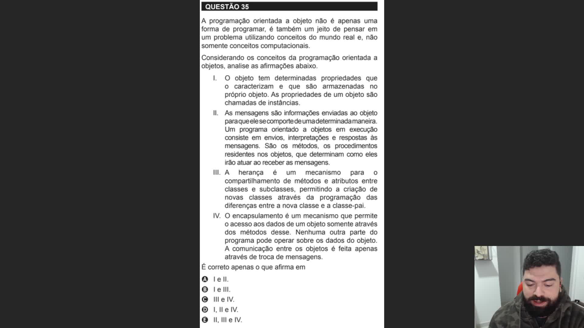 Resolução questões - Simulado Enade 