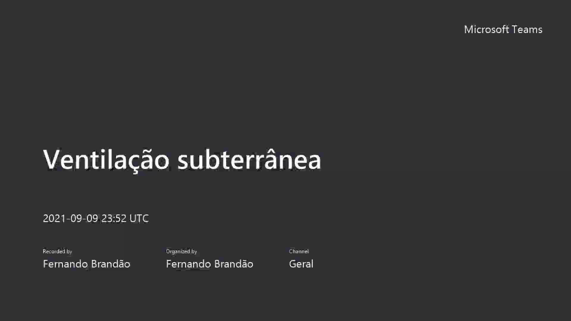 Ventilação Subterrânea