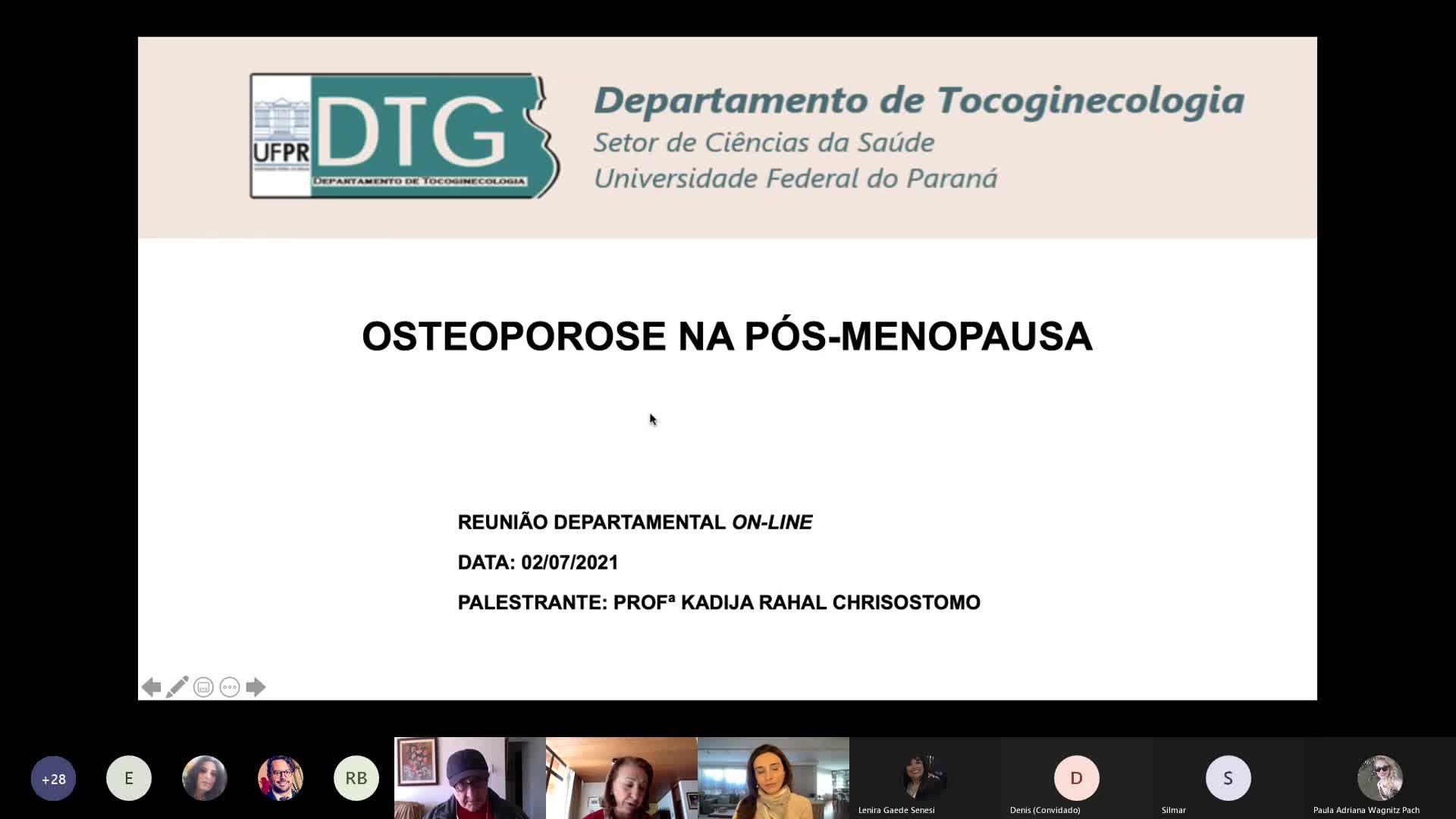Reunião Departamental DTG 2021