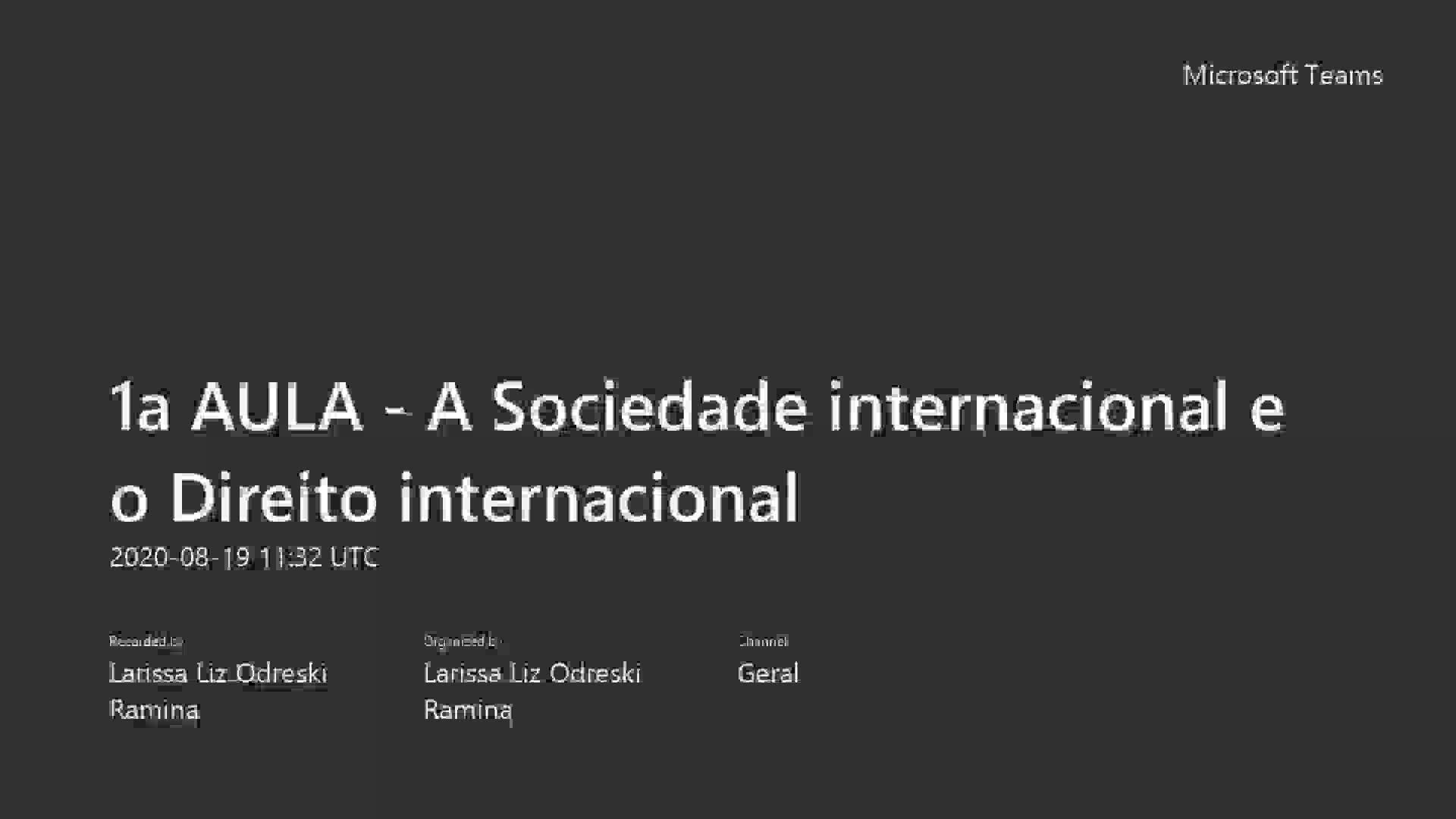 Direito Internacional Público - Aula 6 - Profa. Dra. Larissa Ramina