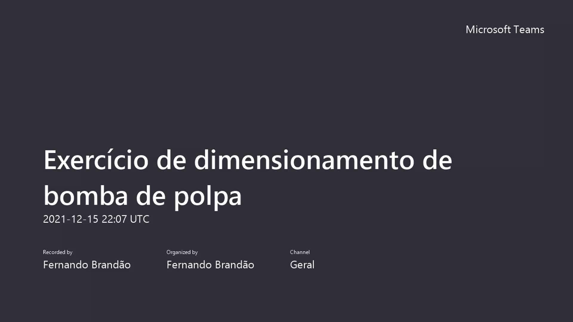 Exemplo de seleção de bomba de polpa