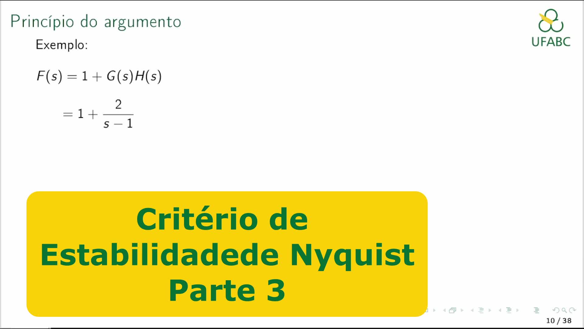 Critério de Estabilidade de Nyquist - Parte 3