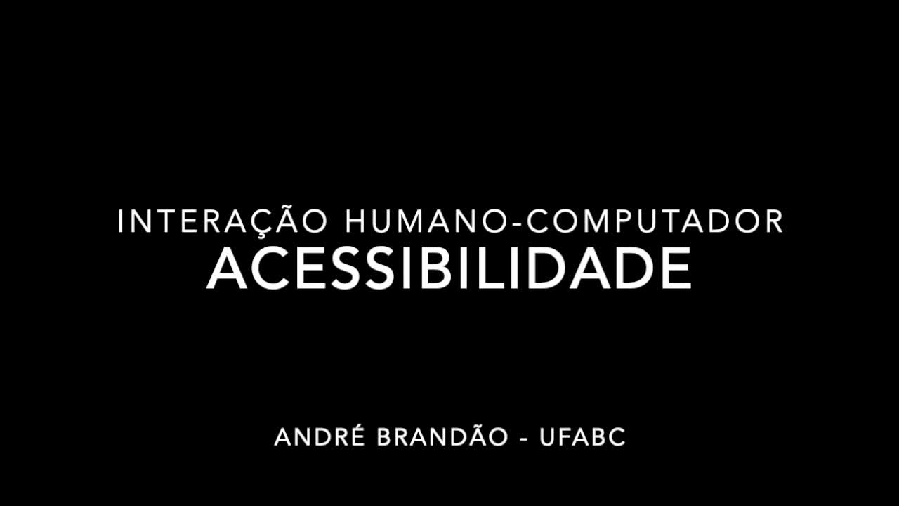 Interação Humano Computador - IHC - Aulas do André Brandão