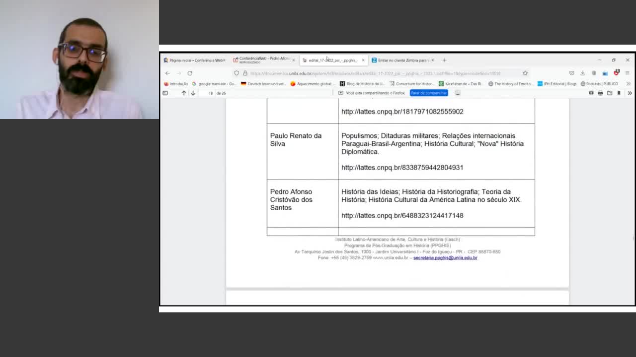 Oficina de Projetos de Pesquisa em História - PPGHIS/UNILA
