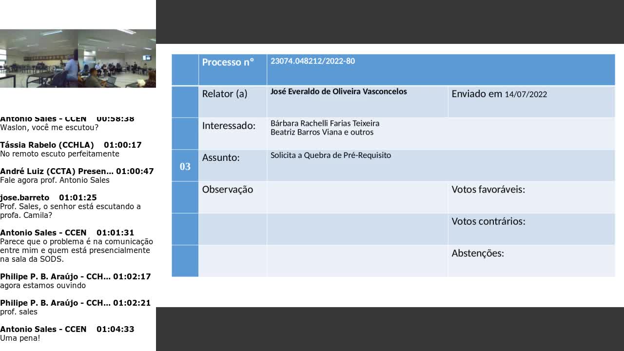 REUNIÕES DA CÂMARA DE GRADUAÇÃO, DE EDUCAÇÃO BÁSICA, TÉCNICA E TECNOLÓGICA E DA ASSISTÊNCIA ESTUDANTIL