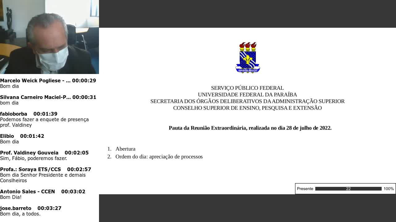 REUNIÕES DO CONSEPE/UFPB
