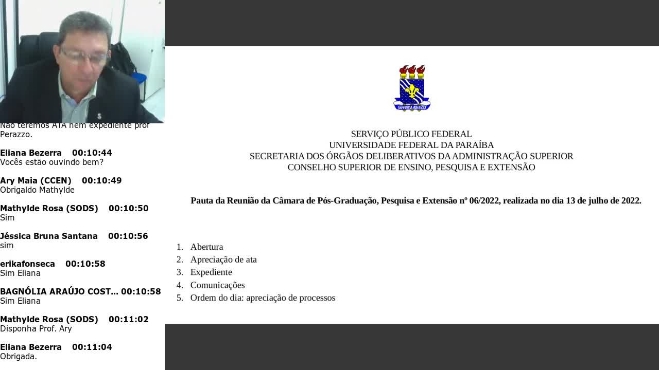 REUNIÕES DA CÂMARA DE PÓS-GRADUAÇÃO, PESQUISA E EXTENSÃO