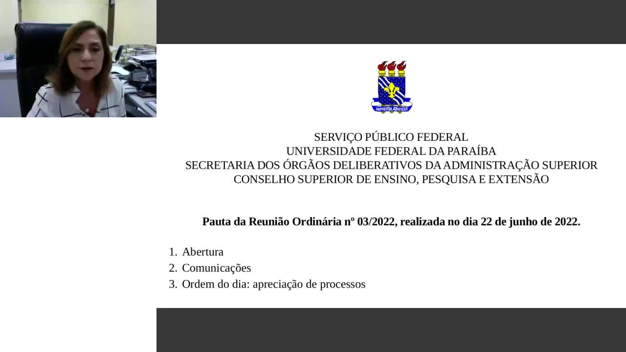 REUNIÕES DO CONSEPE/UFPB
