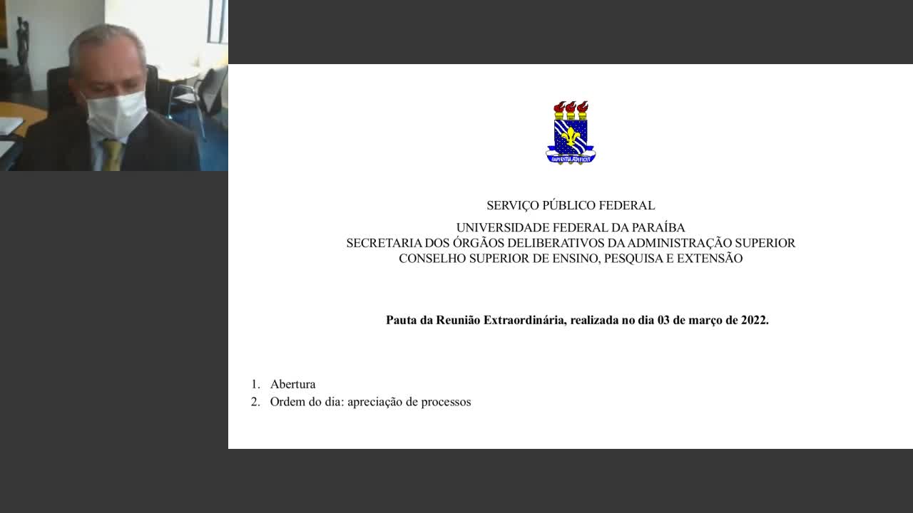 REUNIÕES DO CONSEPE/UFPB