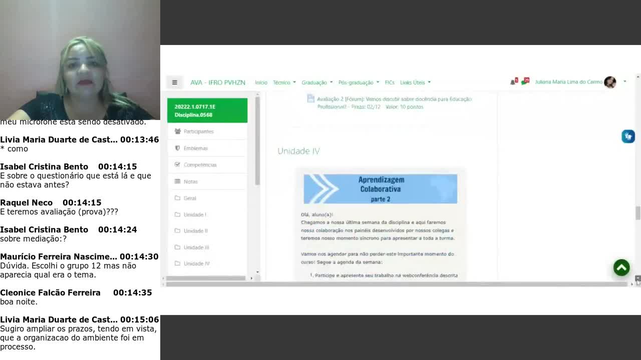 Apresentação da disciplina Ambientação AVA - 24/11/22