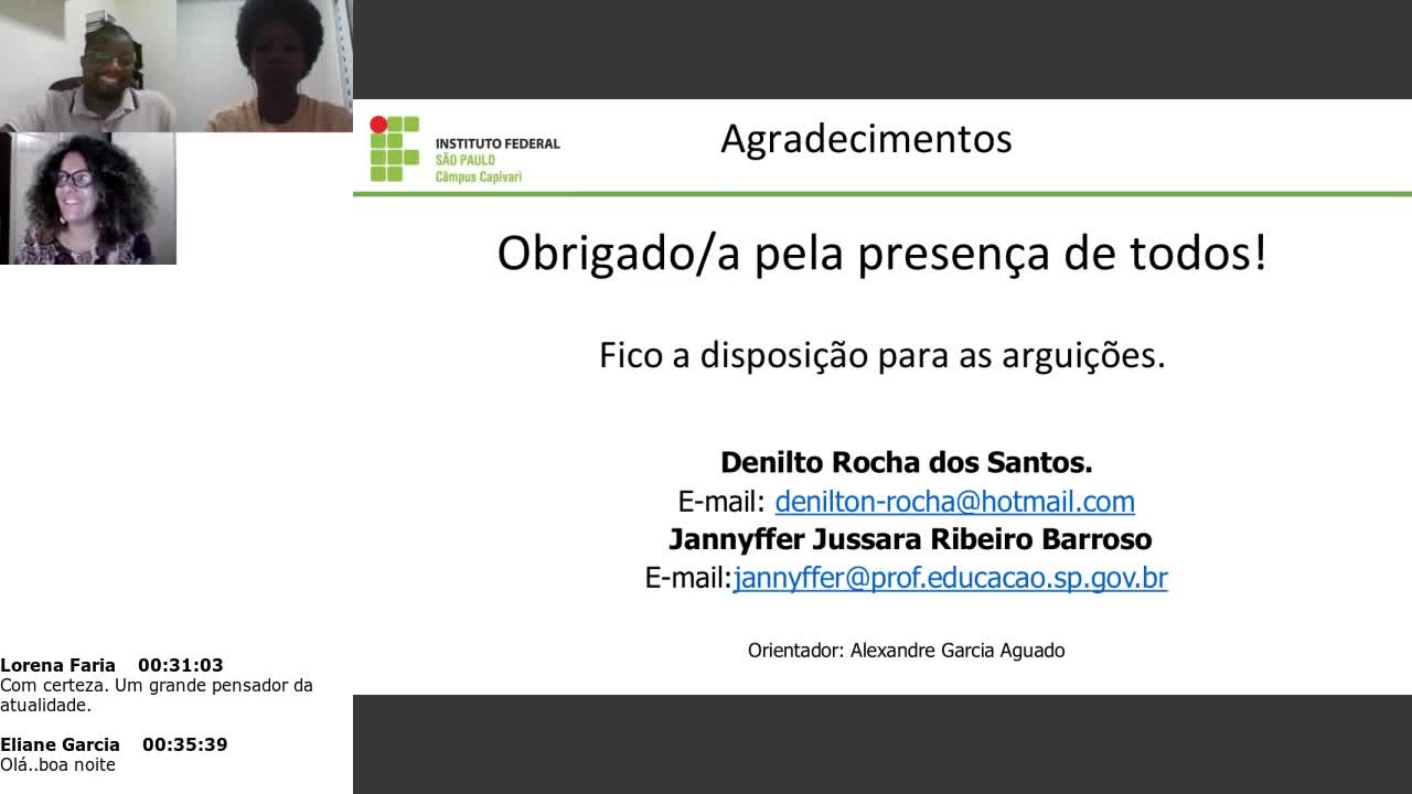 Apresentações de TCC - 13/12/2022 - Pós-Graduação em TIC na Educação -