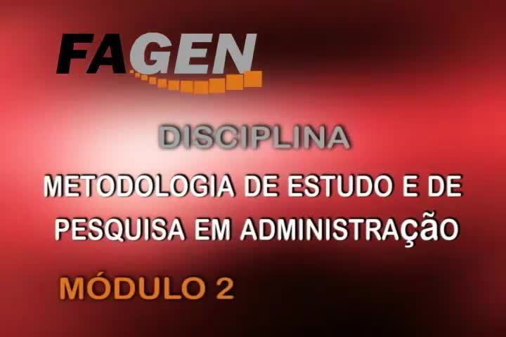 Adm Pública - Metodologia de Estudo e de Pesquisa em Administração - Módulo 2