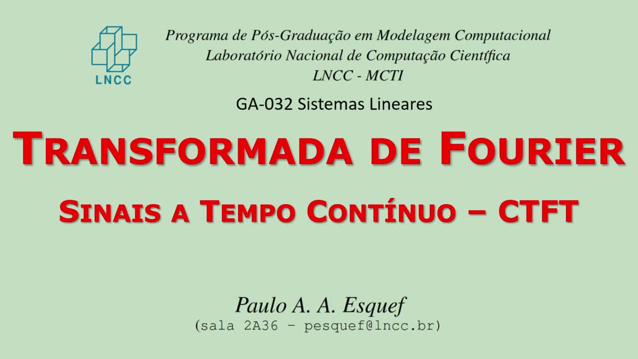 Sistemas Lineares (GA-032)
