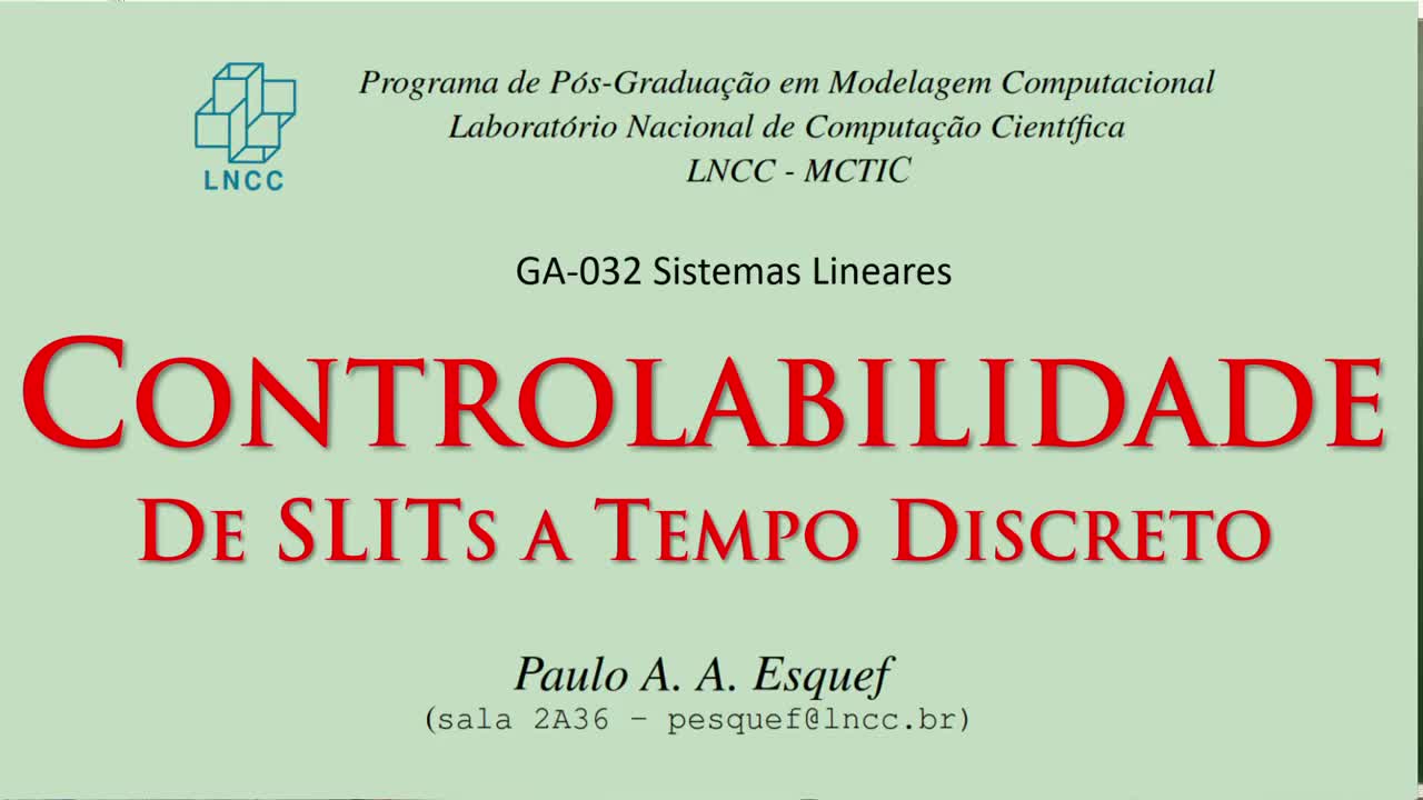 Sistemas Lineares (GA-032)