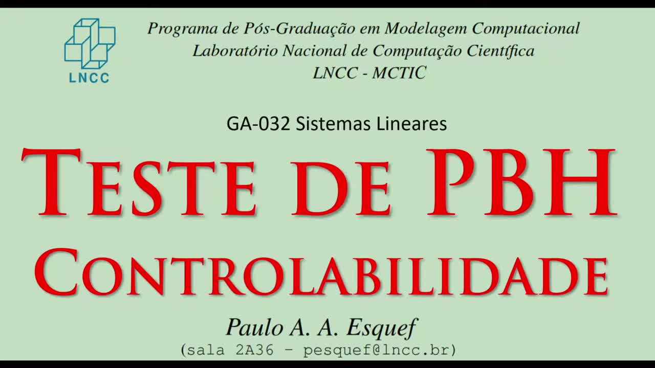Sistemas Lineares (GA-032)