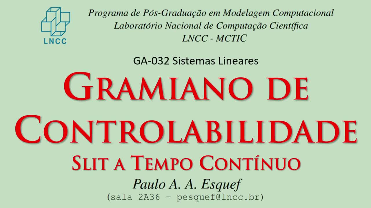 Sistemas Lineares (GA-032)