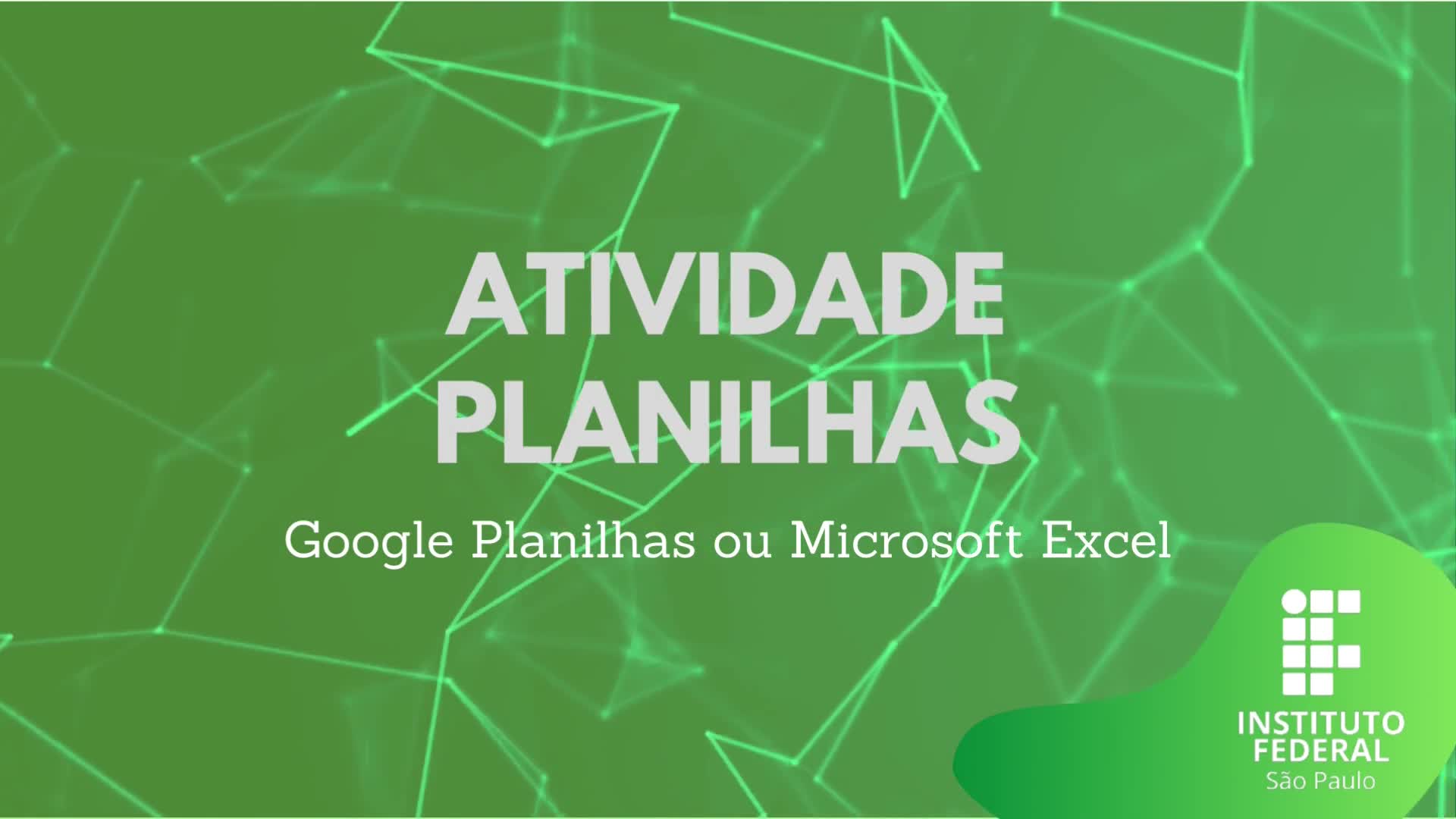 Atividade Planilhas