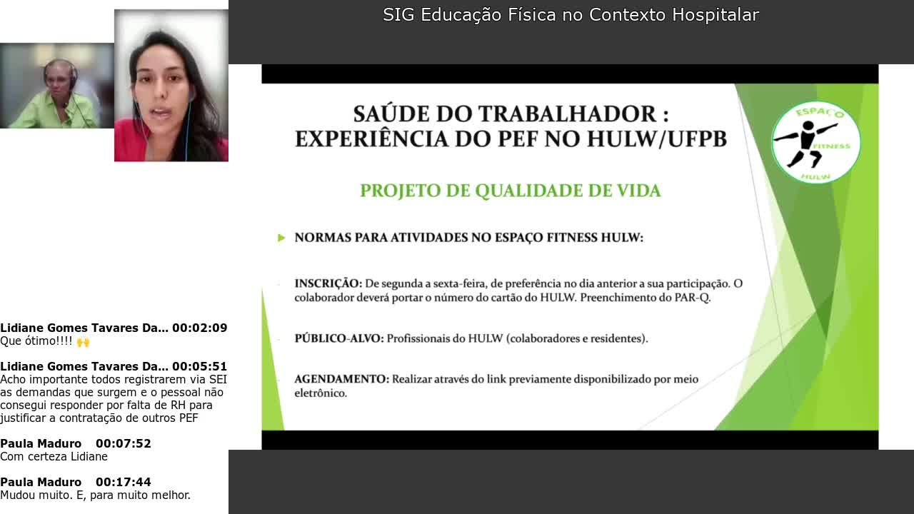 SIG Educação Física no Contexto Hospitalar - 12 de Maio de 2023
