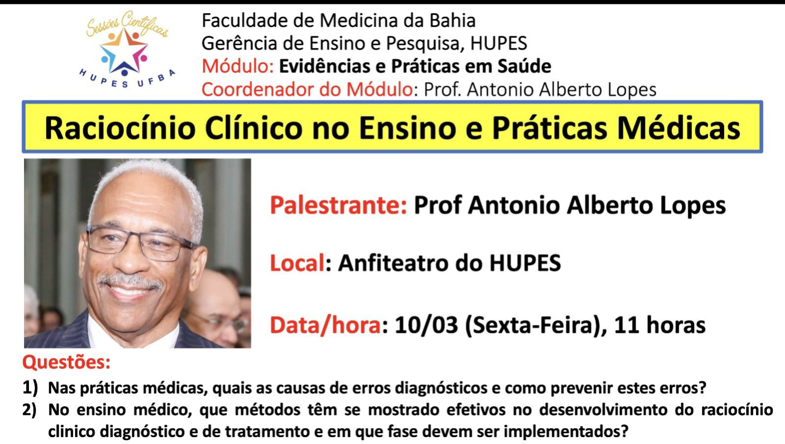 Sessão Científica GEP - Complexo HUPES