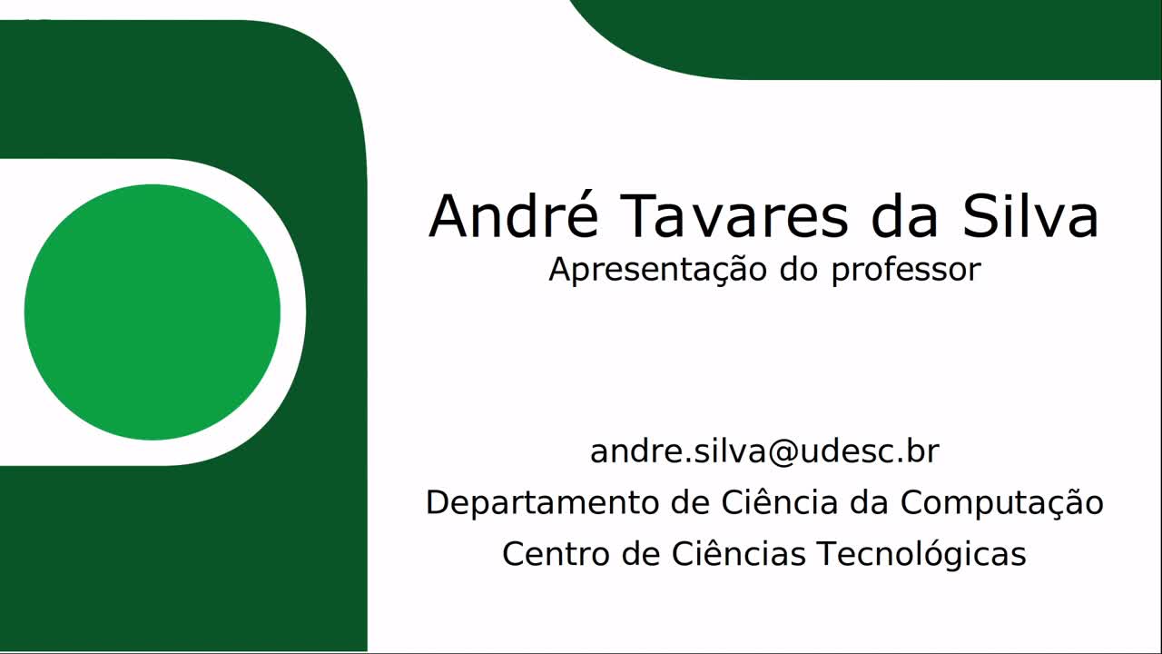 TADS EaD - Algoritmos - Apresentação do professor André Tavares da Silva