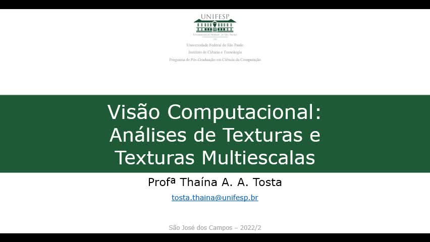 Visão Computacional (PPG-CC UNIFESP)