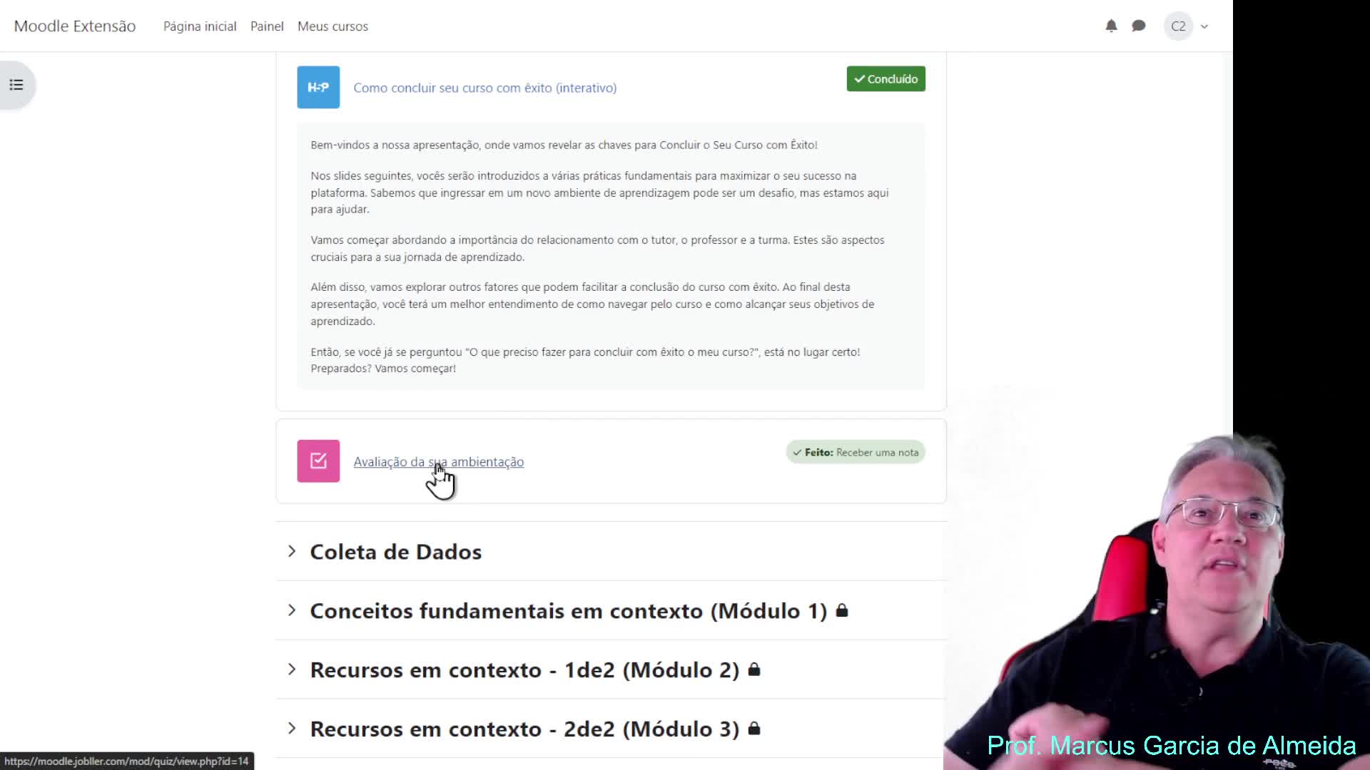 Boas-vindas e apresentação geral do curso