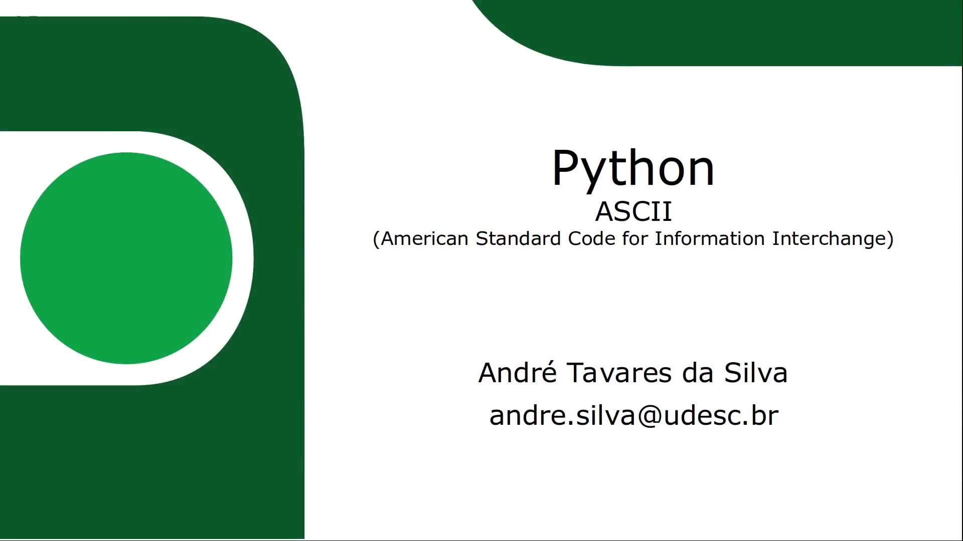 Algoritmos - Python - String - ASCII