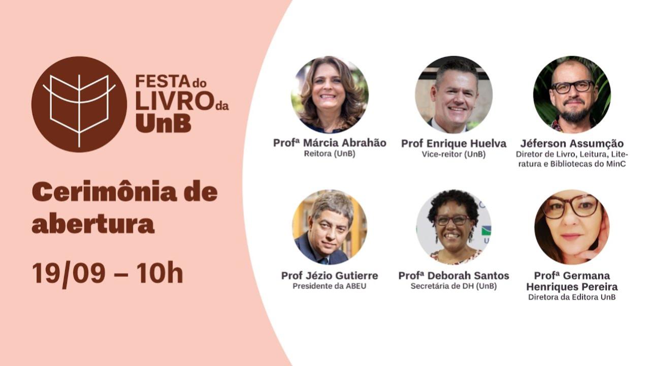 Cerimônia de abertura da 1ª Festa do Livro da UnB