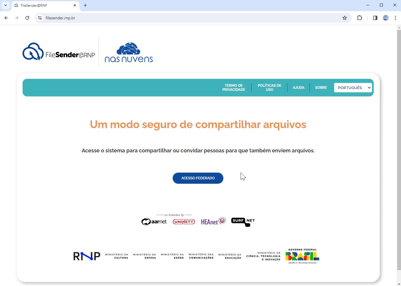 FileSender@RNP o Guia Completo