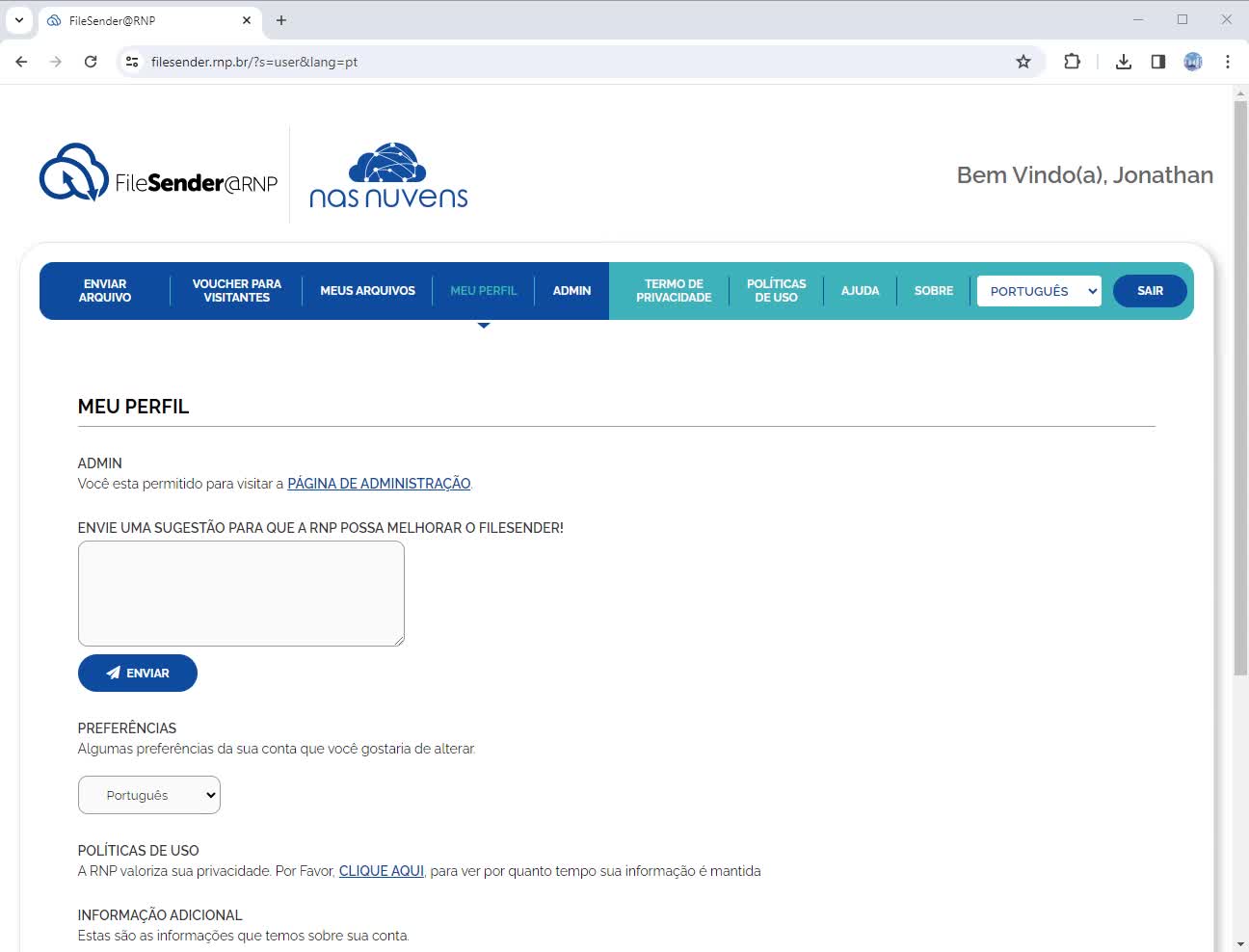 FileSender@RNP o Guia Completo