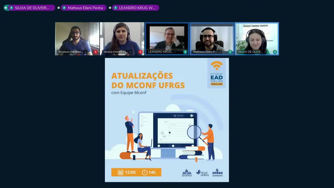 1º Fórum EaD online de 2023 – Atualizações do Mconf UFRGS