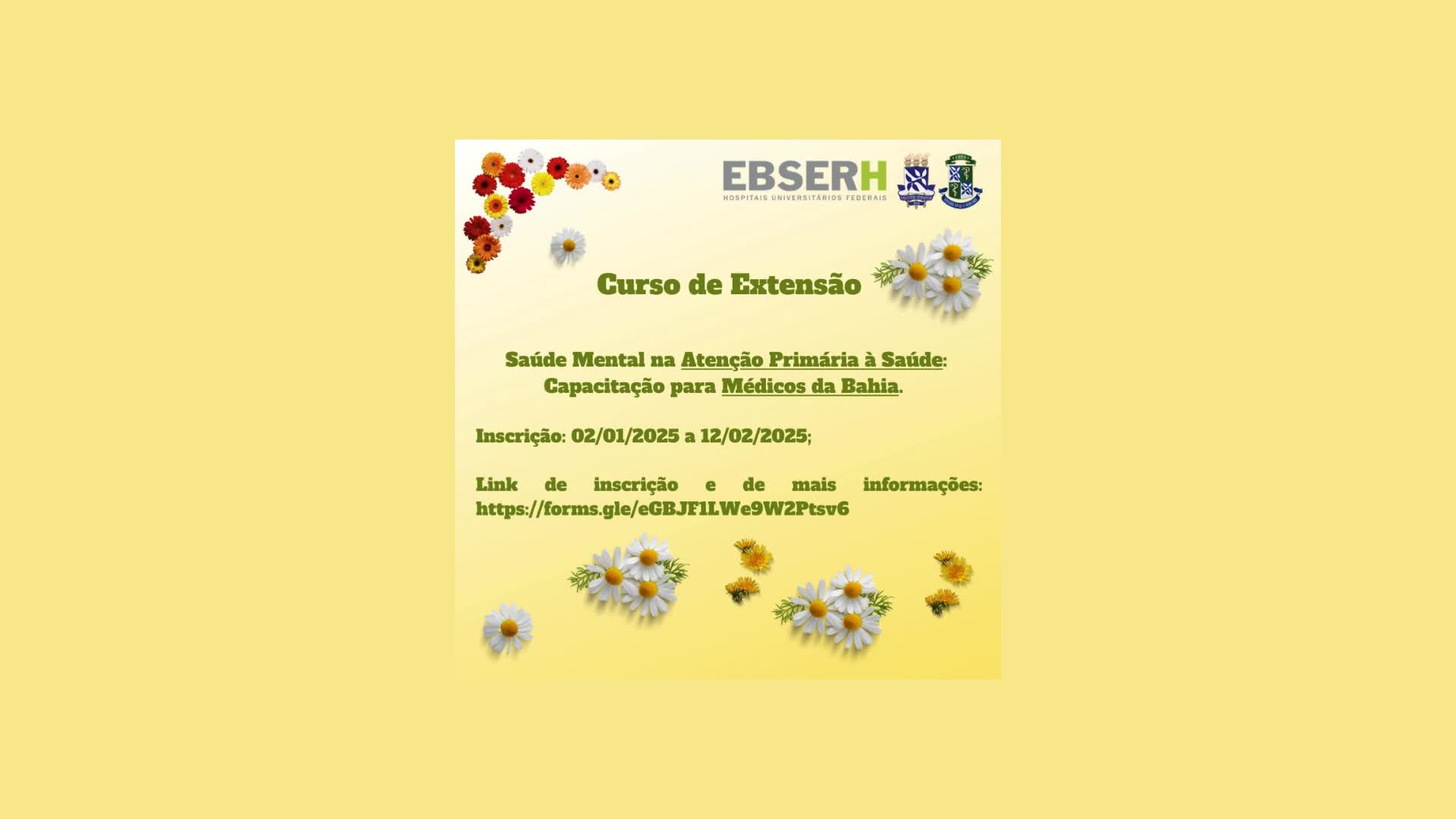 Curso de Extensão - Saúde Mental na APS -  Médicos