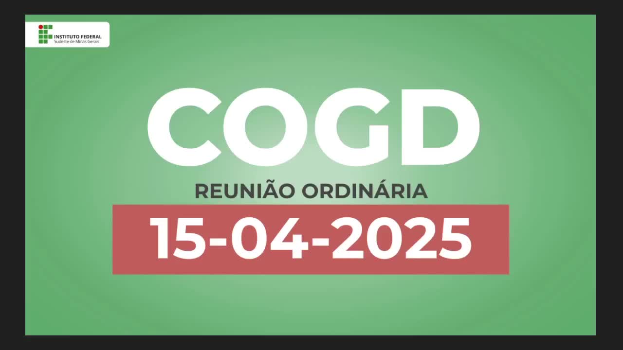 Reunião Ordinária COGD 15-04-2025