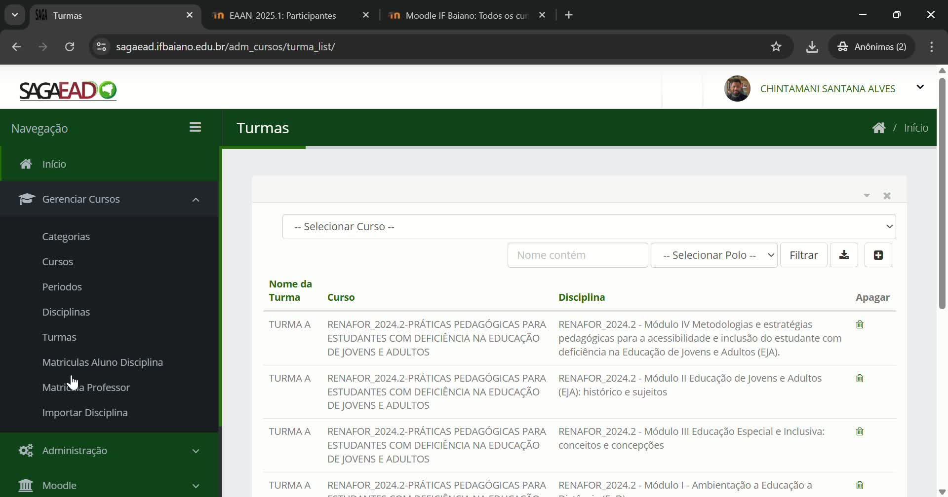 Tutorial ADM Moodle -  PROEX