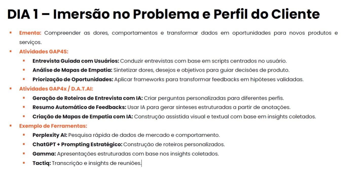 Dia 1 -  Imersão no Problema e Perfil do Cliente
